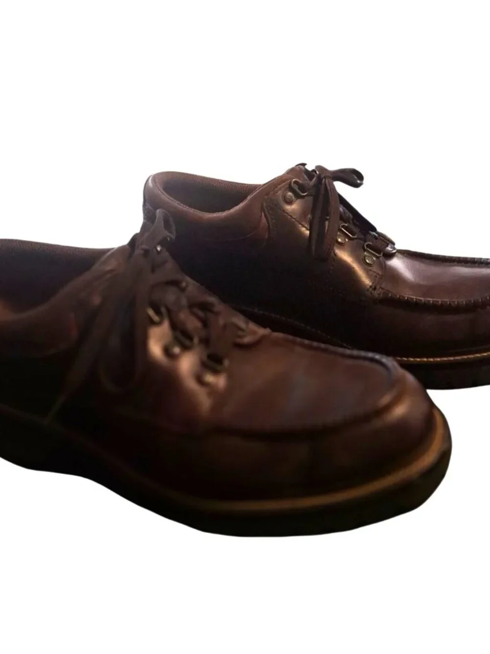 Timberland Mens Brown Genuine Leather Moc Toe Oxfords Size 12M*SH12